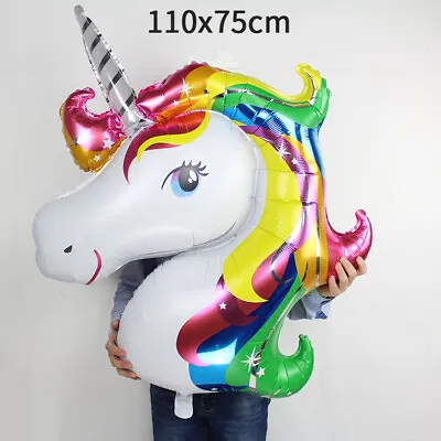 42  Giant Foil Unicorn Balloon Large Kids Birthday Party Helium & Air Decoration • £2.29