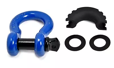 (5) 3/4  BLUE D-Ring Bow Shackle 10500lbs BLACK Pin & No Noise Vibration Reducer • $56.64