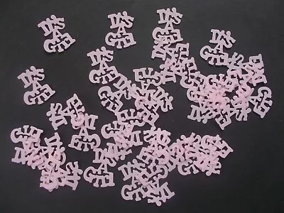 50 Pink Its A Girl Baby Shower Confetti Table Sprinkles Decorations #003 • £2.39