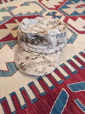 USMC Cover Garrison Marpat Digital Desert US Marine Corps Hat Cap Size Small • $14.95