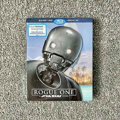 Star Wars Rogue One Walmart Limited Edition K-2SO Cover Blu Ray DVD Disney 2016 • £20