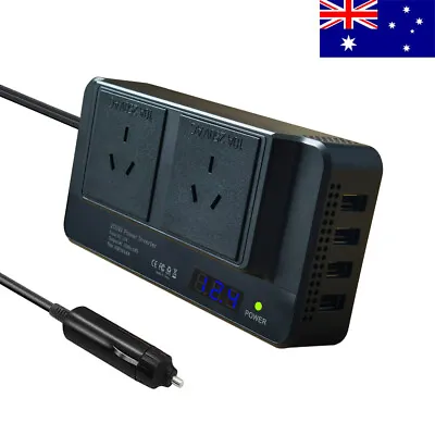 Car Power Inverter 12V To 240V AC Converter 200W With 4USB  Phone Charger AU • $29.99