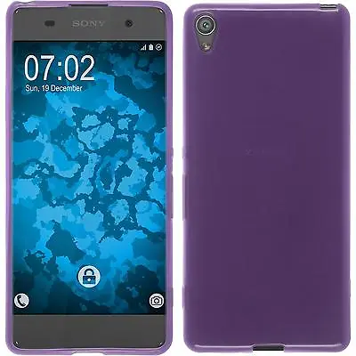 $7.04 • Buy Silicone Case For Sony Xperia XA Transparent Purple + Protective Foils