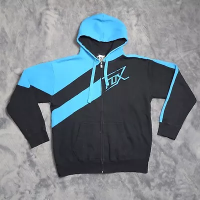 Fox Racing Hoodie MENS XL Full Zip Jacket Y2K BMX MTB Bicycle Motorcycle • $28.99