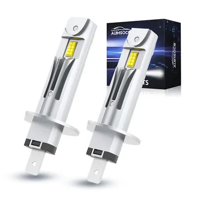 2X H1 LED Headlight High Low Beam Bulb Kit 100W 20000LM 6500K ERROR FREE • $39.99