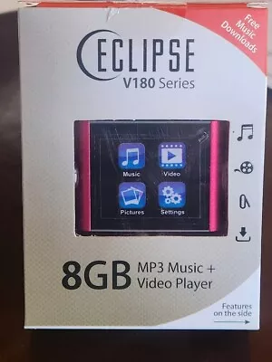 Eclipse V180 Series 8 GB MP3 Music And Video Player (Pink) • $15.95