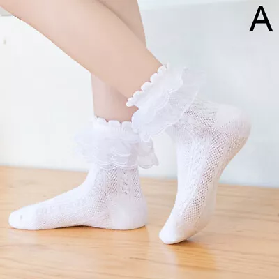 Fashion Women Lace Ruffle Frilly Socks Ladies Girls Cotton Princess Short Summer • $5.81