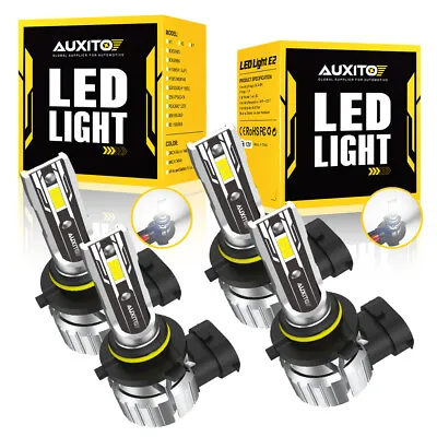 4x AUXITO 9005 9006 LED Combo Headlight Bulbs High Low Beam Kit Extremely White • $35.99