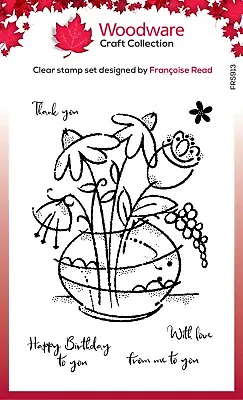 £6.75 • Buy Woodware Cute Cacti, Cats Clear Stamps - By Francoise Read - Creative Expression