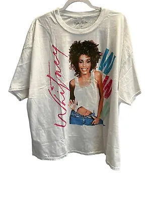 Urban Outfitters Whitney Houston White Graphic T-Shirt Size L/XL NWT • $59.82