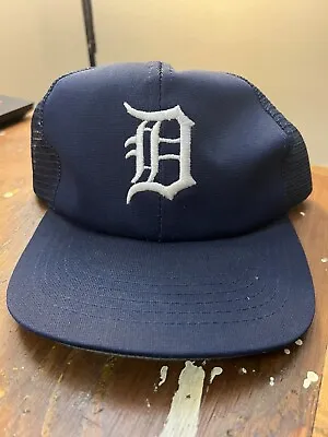 Vintage 80-90s Detroit Tigers MLB Snapback Adult Hat Adjustable Baseball Cap AJD • $8