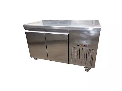 £495 • Buy Interlevin 2 Door Counter Fridge, Refrigerated Stainless Steel Table Chiller 
