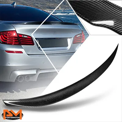 For 10-16 BMW 5-Series/M5 F10 F11 Real Carbon Fiber Duck Bill Trunk Lid Spoiler • $133.89