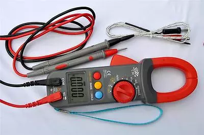 Digital Clamp Meter Ammeter Multimeter DMM+Capacitor Tester+K Thermocouple HVAC • $37.77