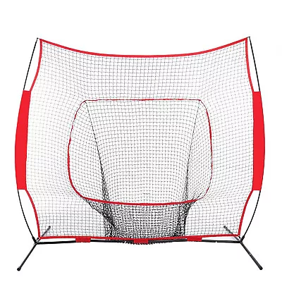 7 X 7' Baseball Softball Practice Net Hitting Pitching Batting Catching With Bag • $41.58