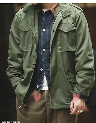 M65 Field Jacket Military Jacket Men's Pockets Vintage Casual Work Coat Green • $77.63