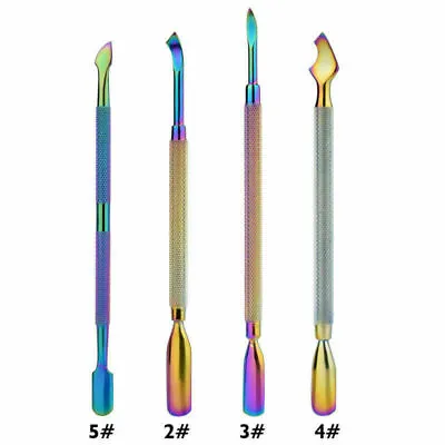 Stainless Steel Nail Art Manicure Cuticle Spoon Pusher Remover Tool Set New • $6.99