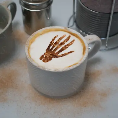 £2.79 • Buy Coffee / Cocktail Stencil - Halloween Skeleton Hand - Reusable Stencil