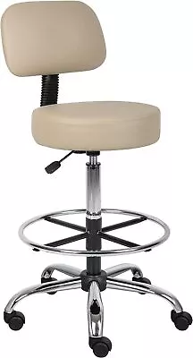 Boss Office Products Be Well Medical Spa Drafting Sool With Back In Beige • $109