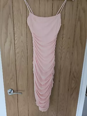 Oh Polly Pink Ribbed Short Dress UK Womens Size 10 • £9.99