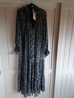 Pretty Feminine Boho Bird Floating By You Maxi Dress Floral 16 Bnwt  Rrp $179 • $50