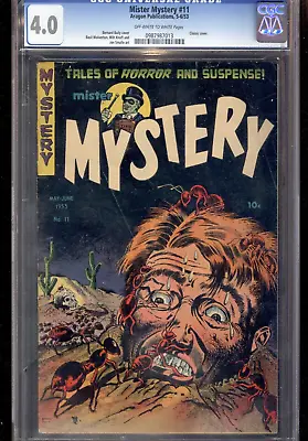 Mister Mystery #11 CGC 4.0 Universal Classic Ant Cover Pre-Code Horror Baily • $4500