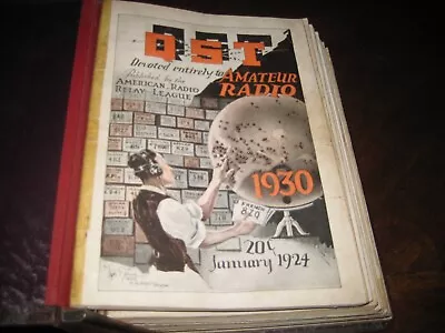 1924 QST Amateur Radio Magazines; Lot Of 12 Issues Overall Very Good Condition • $99.95