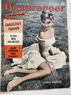 Vintage Picturegoer Magazine Oct 10 1959 Yvonne Monlaur Cliff Richard Fabian  • $15