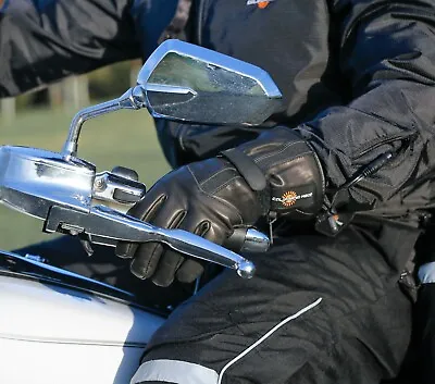 Heated Leather Gloves | 12V Motorcycle Clothing | Men Women | California Heat • $150