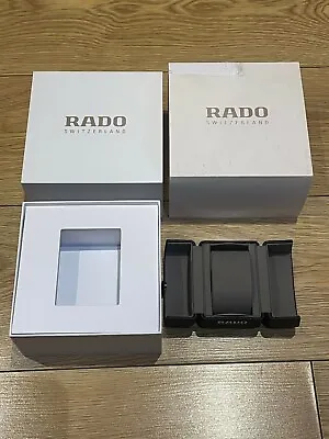 Genuine Original Rado Swiss White Black Watch Travel Box Case Complete • £26.99