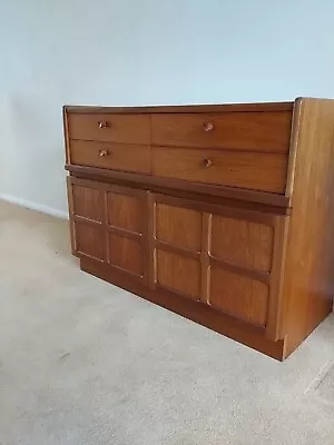 Vintage Sideboard Teak Nathan Squares Records Cabinet Mid Century  • £65