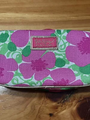 New Lilly Pulitzer For Estee Lauder Pink Green Floral Cosmetic Make Up Bag • $0.99