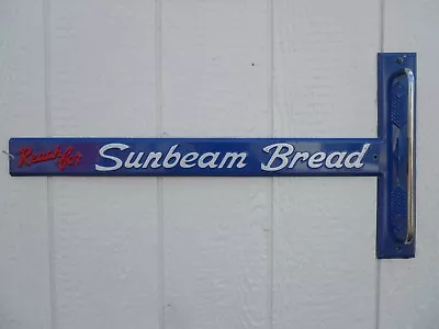 Vintage SUNBEAM BREAD Sign Country / General Store Screen Door Pull/ Push/Handle • $299.95