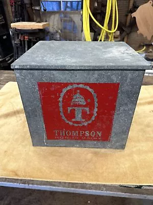 Vintage “Thompson Honor Dairy” Galvanized Insulated Porch Milk Bottle Box • $99