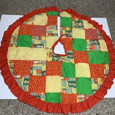 Vintage Holly Hobbie Quilted Christmas Tree Skirt 46” • $44