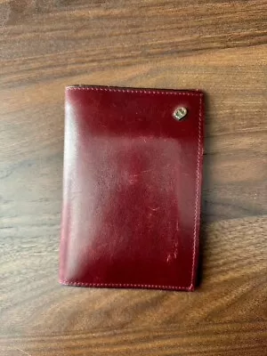 Vintage 80s Etienne Aigner Leather Passport Holder Wallet Oxblood Burgundy • $25