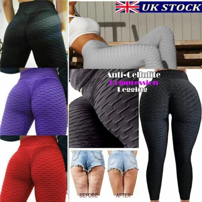 £15.69 • Buy Women Scrunch Ruched Anti-Cellulite Yoga Pants Elastic Leggings Bum Butt Trouser