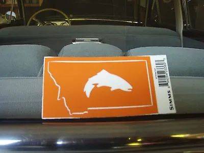 SIMMS (not A Fake Reprint) Orange Montana Trout Fly Fishing Authentic Sticker • $8