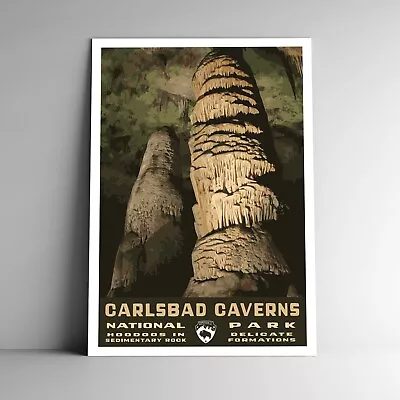 Carlsbad Caverns National Park Travel Poster/ Postcard New Mexico Multiple Sizes • $5.99