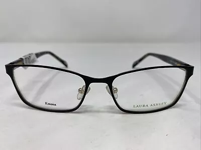 Laura Ashley Emma BLACK 53-17-140 Black/Gold Full Rim Eyeglasses Frame &R34 • $65