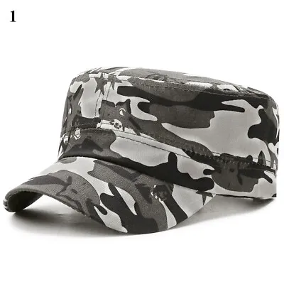 Men Womens Camouflage Army Hat Camo Military Cadet Combat Fishing Baseball Cap ! • £3.59