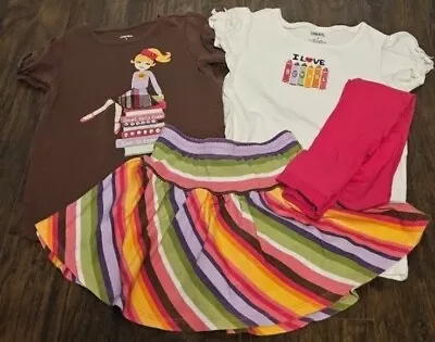 Gymboree Sunflower Smiles Girls 3T 4T Lot Shirts Skirt Tights Used • $15