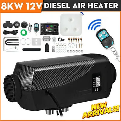 Diesel Air Heater 12V 5KW Tank Remote Control Thermostat Caravan Motorhome RV AU • $89.95