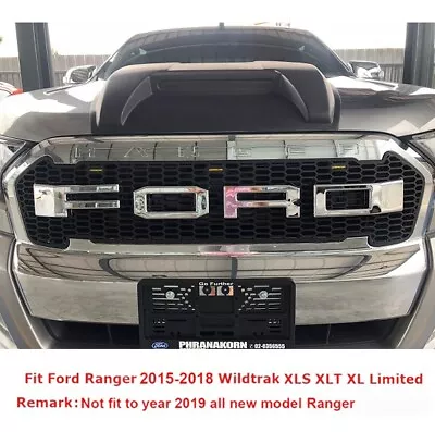 Fit Australia Ranger 2015-2018 PX2 XL XLT Wildtrak Chrome LED Strong Front Grill • $185.90