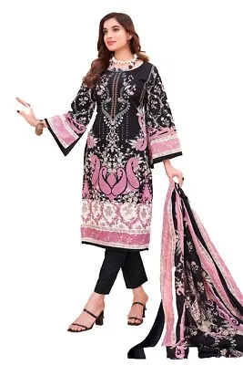 Black Synthetic Designer Salwar Kameez Indian Pakistani Collection Stitched • £27.59