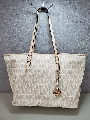 Michael Kors Signature MK Logo Coated Canvas Shoulder Bag • $19.99