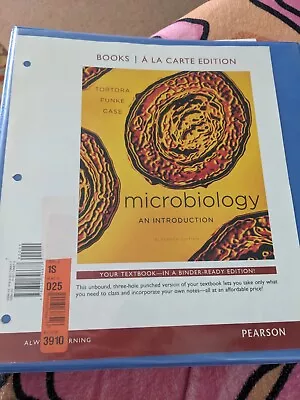 Microbiology : An Introduction By Berdell R. Funke Gerard J. Tortora And... • $15