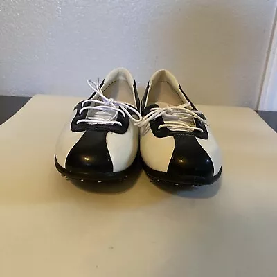 Callaway Women's White Black Half Lace Golf Shoe W471-17 Size 8 • $29.99