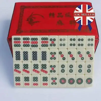 MahJong Game Set 1KG Chinese Mahjong Rare Game 144 Tiles Mah-Jong Set • £27.59