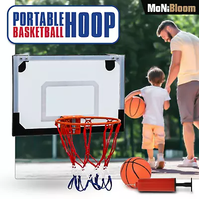 Mini Wall Mounted Basketball Hoop Over The Door Hanging Polyethylene Backboard • $23.99
